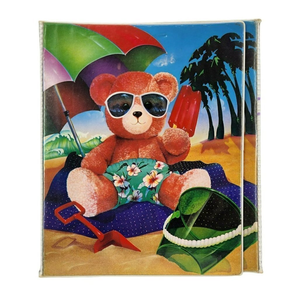 Vintage Mead The Organizer Beach Bear Foldable School Organizer